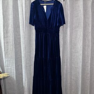 Simple Royal Blue Maxi Dress